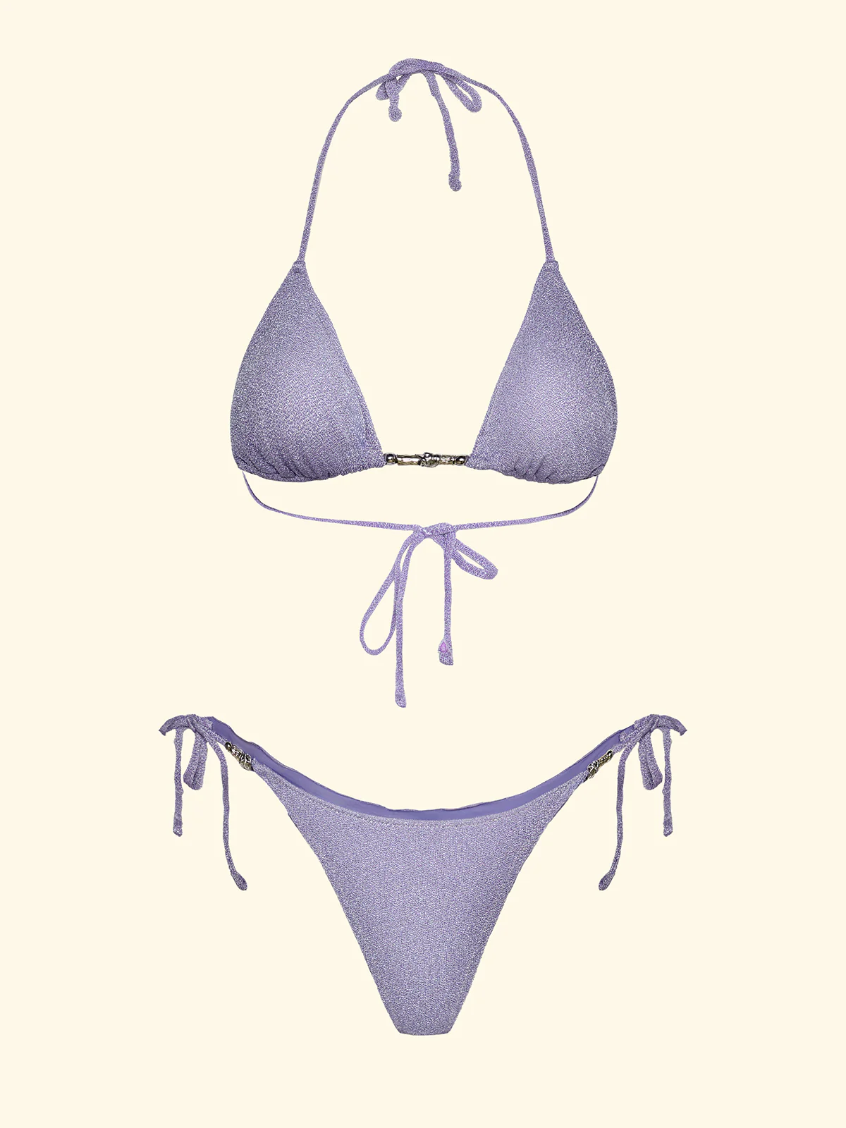 Bikini Donna F**K Triangolo con Slip Regolabile Lilla SW1100-LC - Image 3
