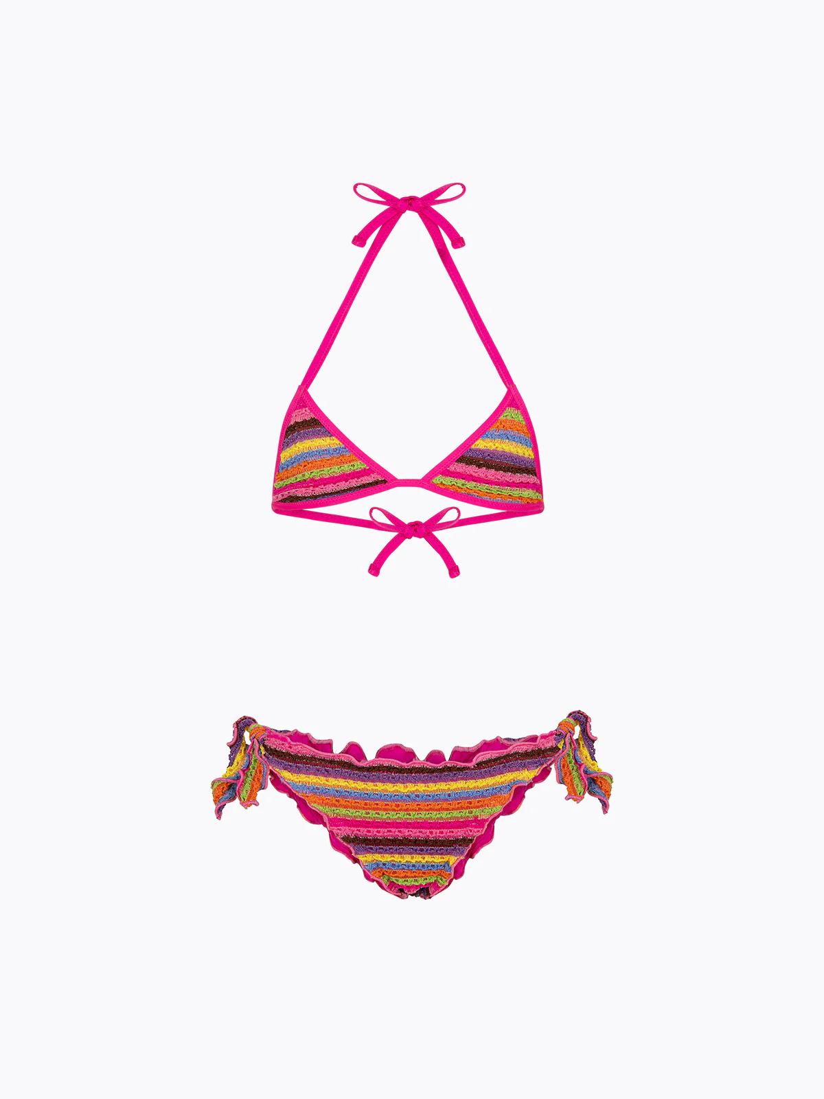 Bikini Bambina F**K Triangolo con Slip Regolabile Multicolor SG0600-MC