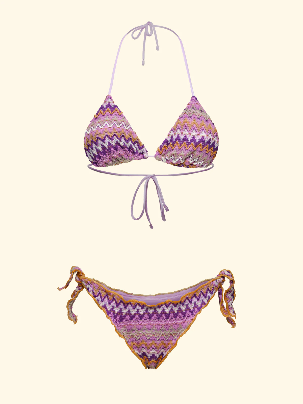 Bikini Donna F**K Triangolo con Slip Regolabile Multicolor SW0294-MC - Image 3