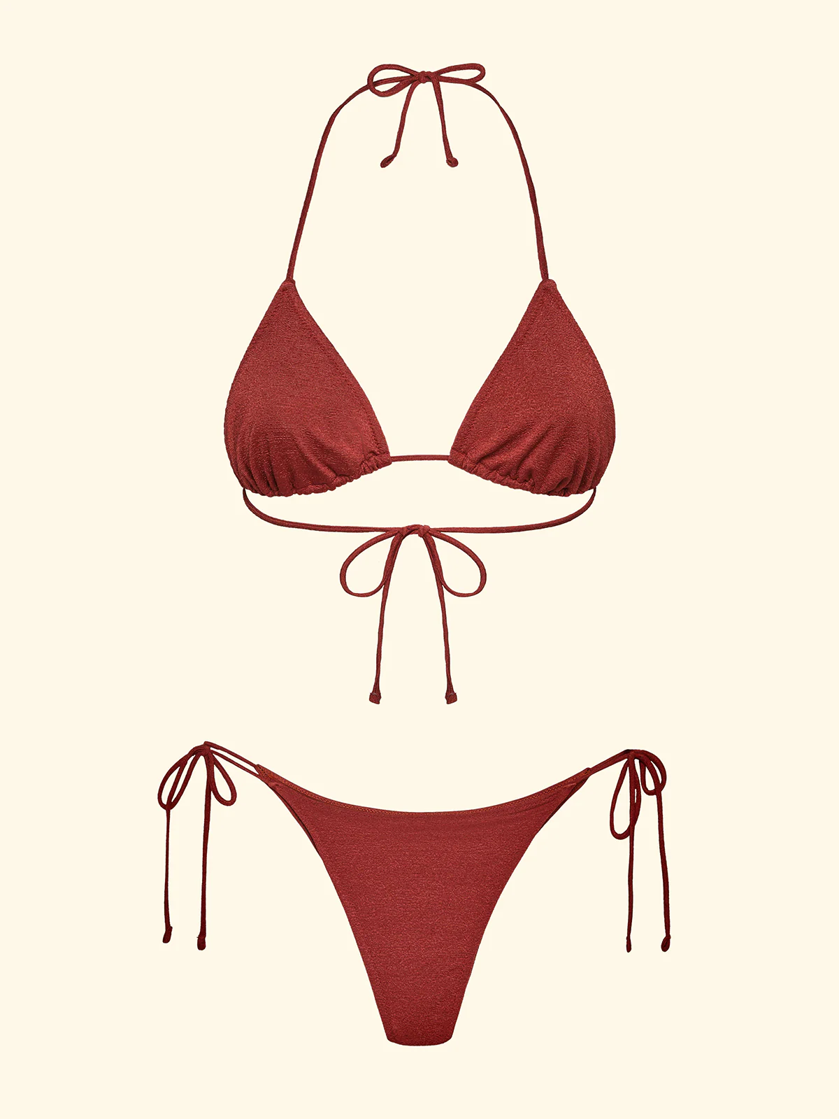 Bikini Donna F**K Triangolo con Slip Regolabile Ruggine SW1800-RU - Image 3