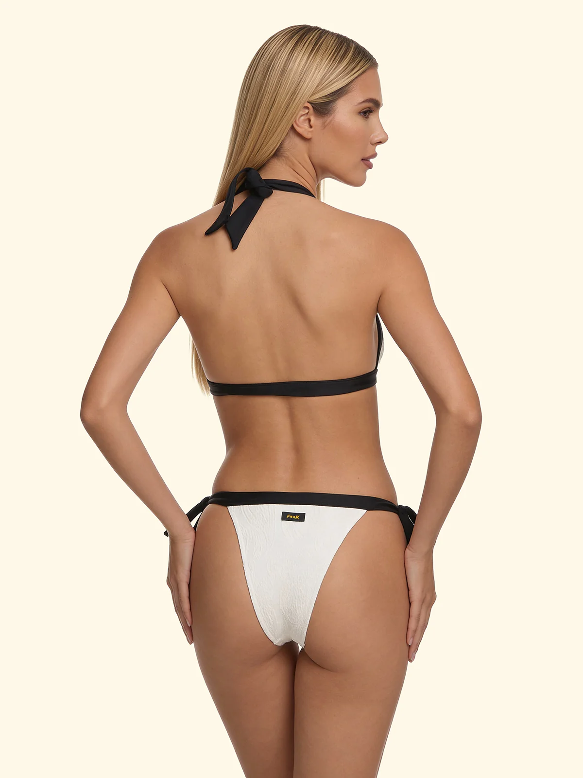 Bikini Donna F**K Triangolo con Slip Regolabile Bianco SW0530-WH - Image 2