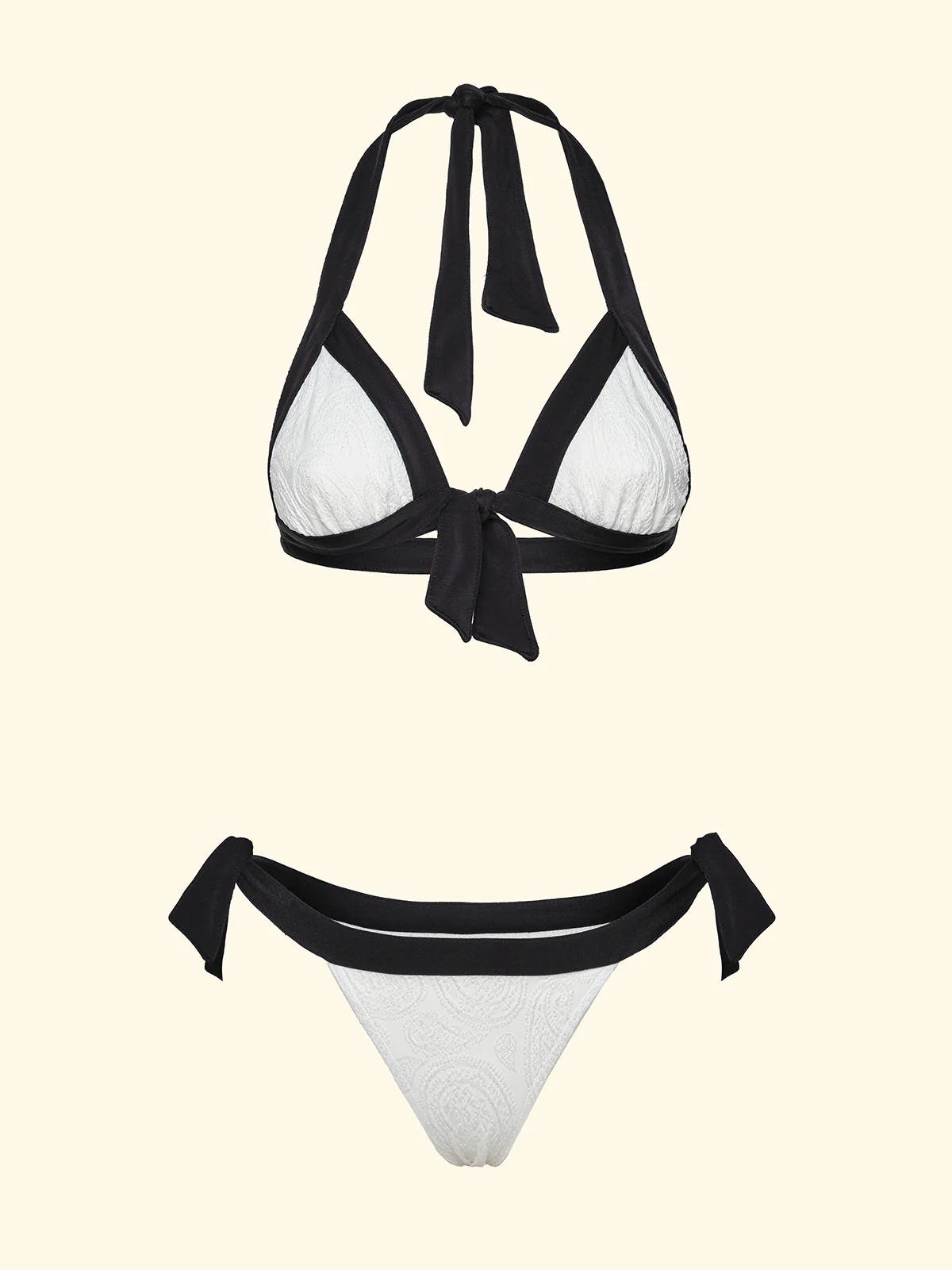 Bikini Donna F**K Triangolo con Slip Regolabile Bianco SW0530-WH - Image 3