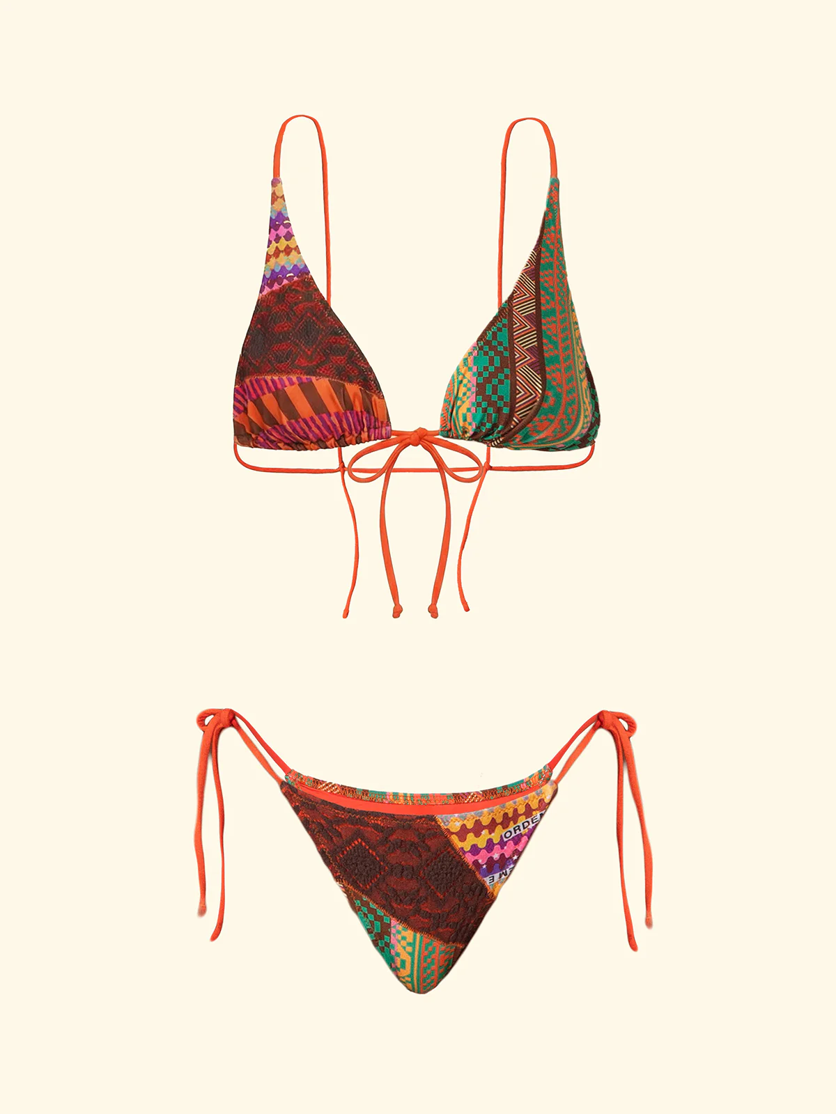 Bikini Donna F**K Triangolo Alto con Slip Regolabile Fantasia SW0201-X11 - Image 3
