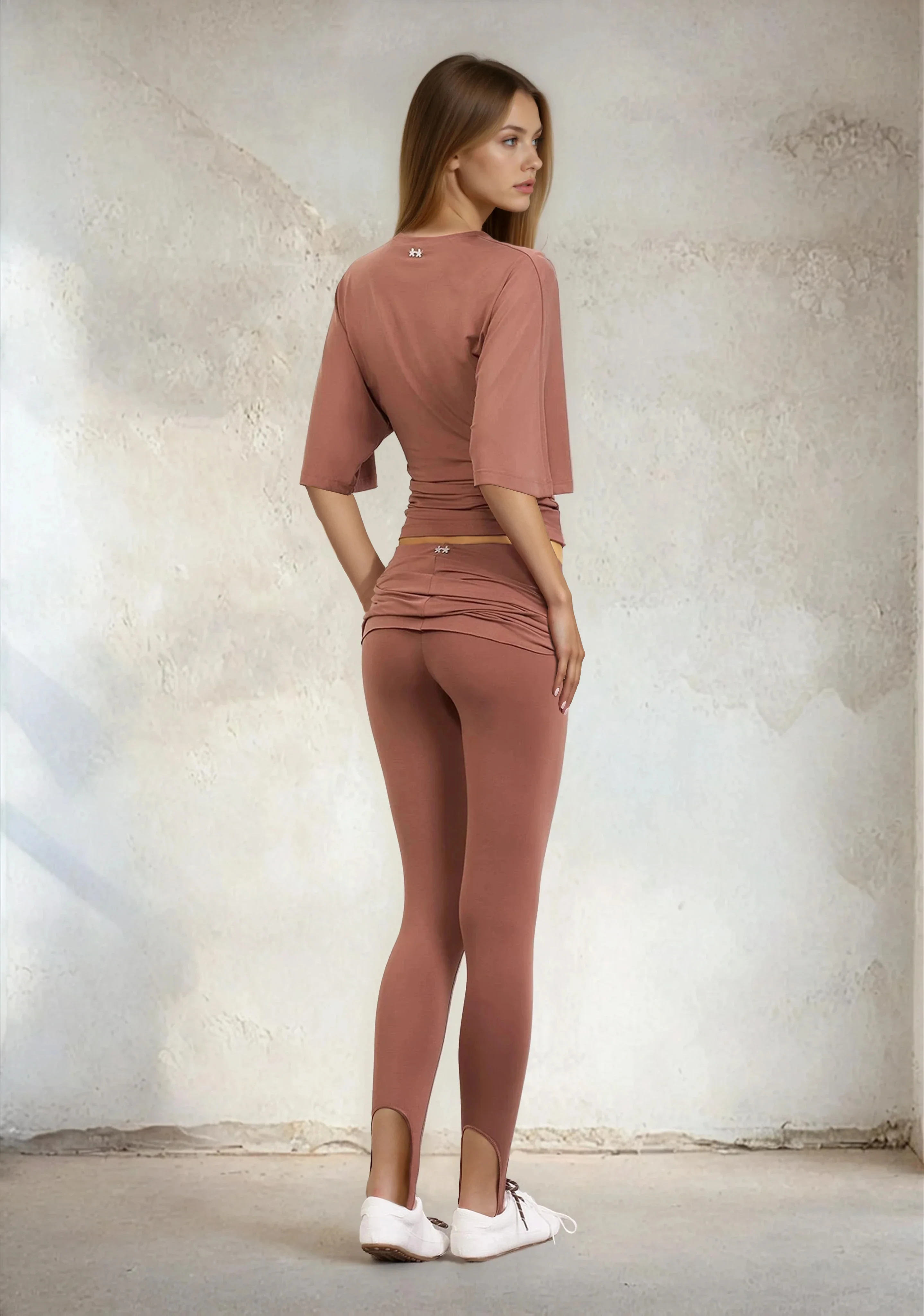 T-Shirt Donna F**K Light brown W0601-LB - Image 3