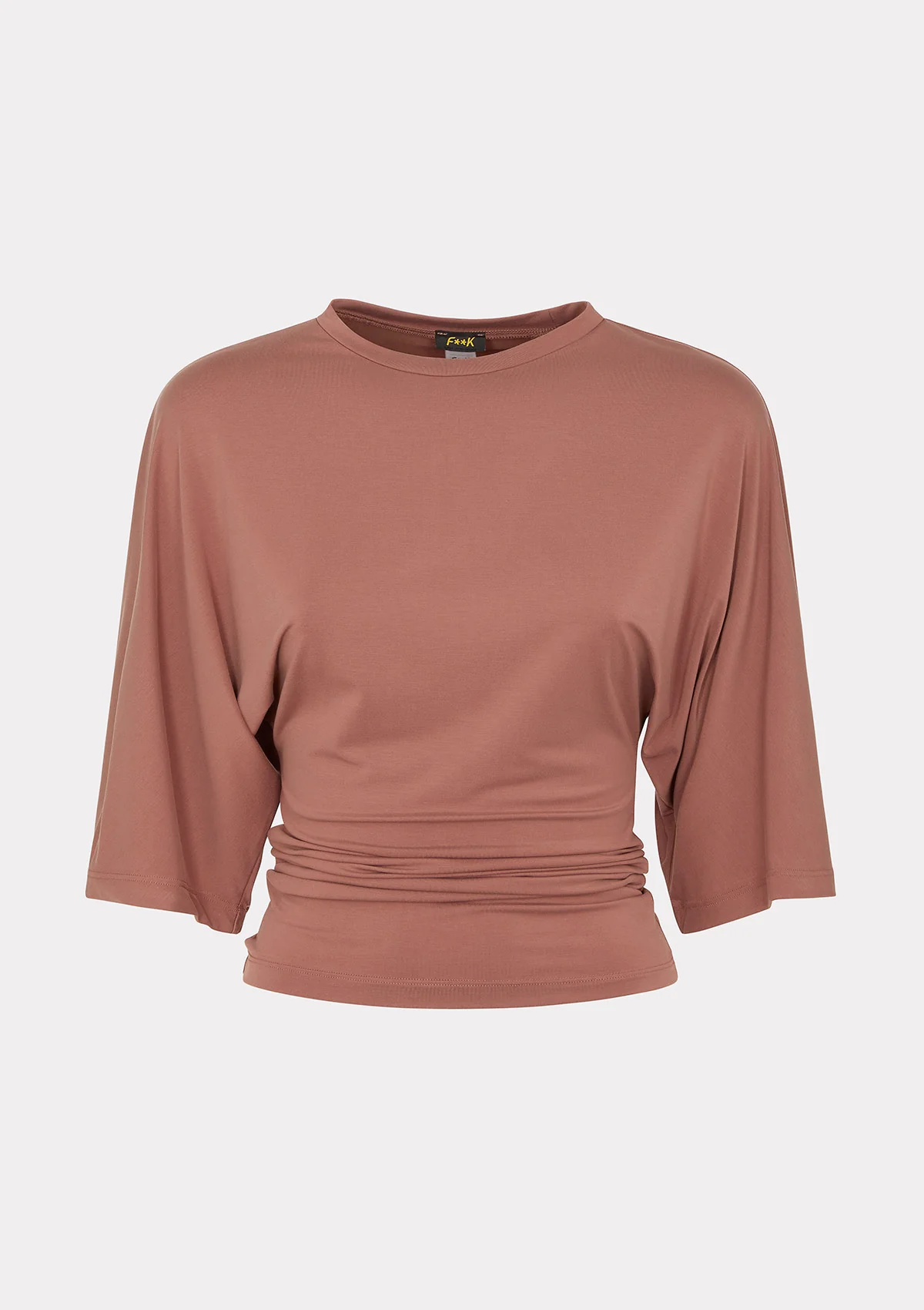 T-Shirt Donna F**K Light brown W0601-LB - Image 4