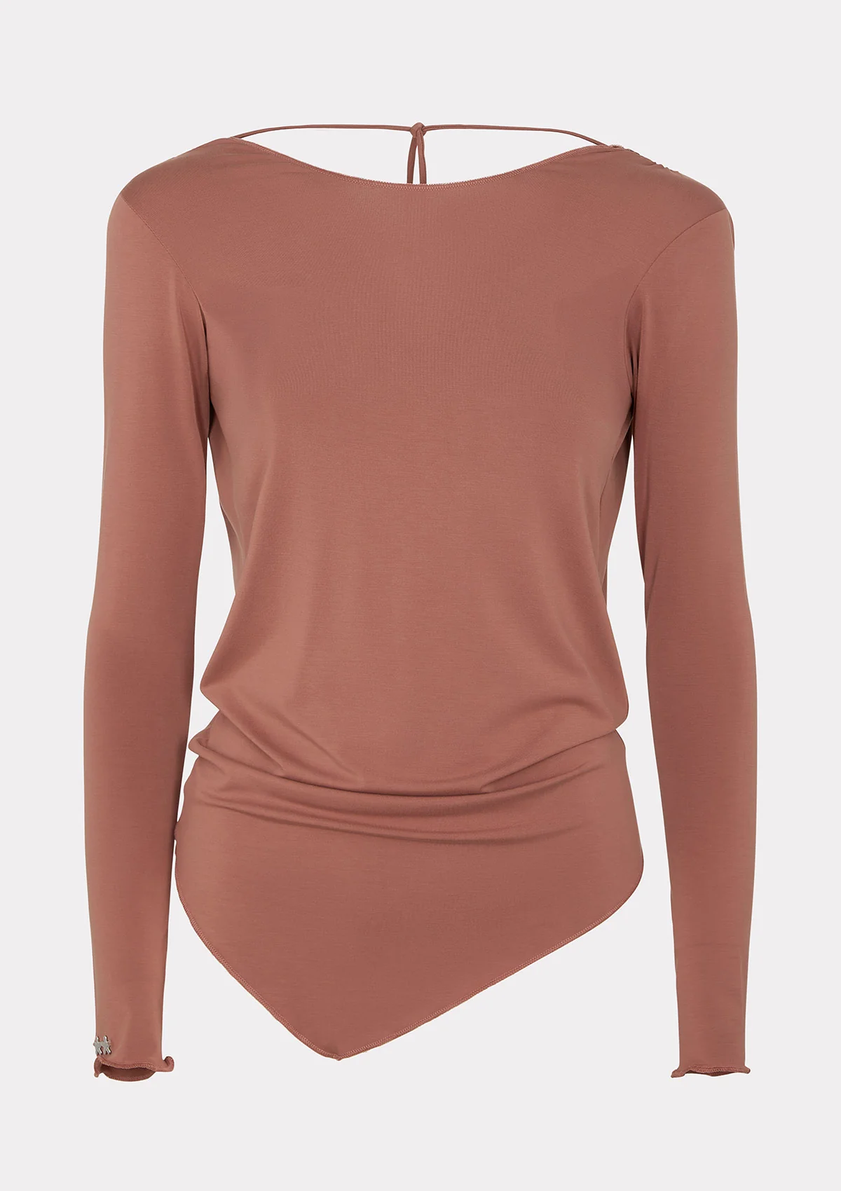 T-Shirt Manica Lunga Donna F**K Light Brown W0602-LB - Image 3