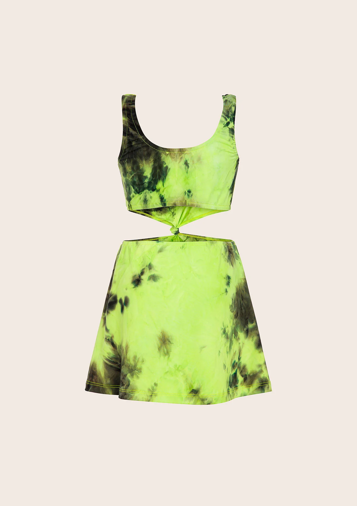 Vestito corto Bambina F**K Giallo Fluo G5C04DS-FY - Image 2