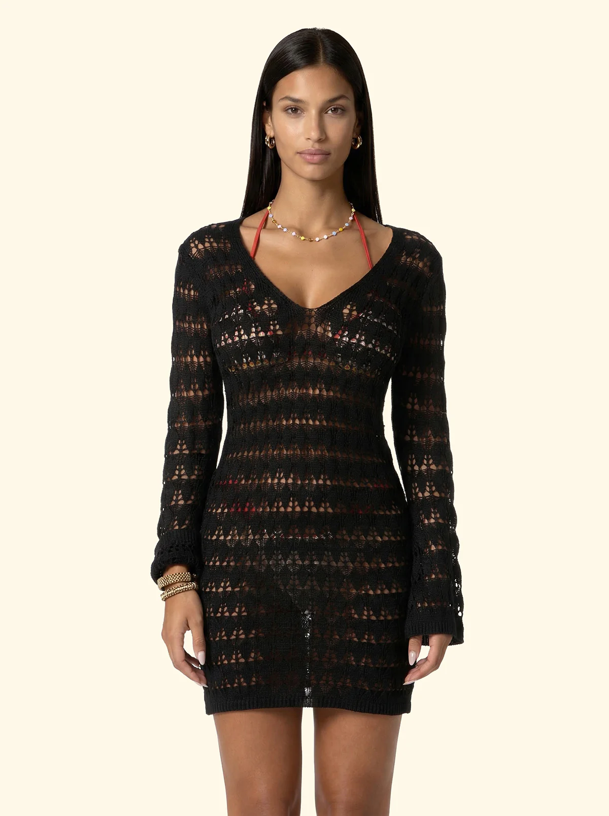 Vestito Corto Donna F**K Nero SW0415-BK - Image 2