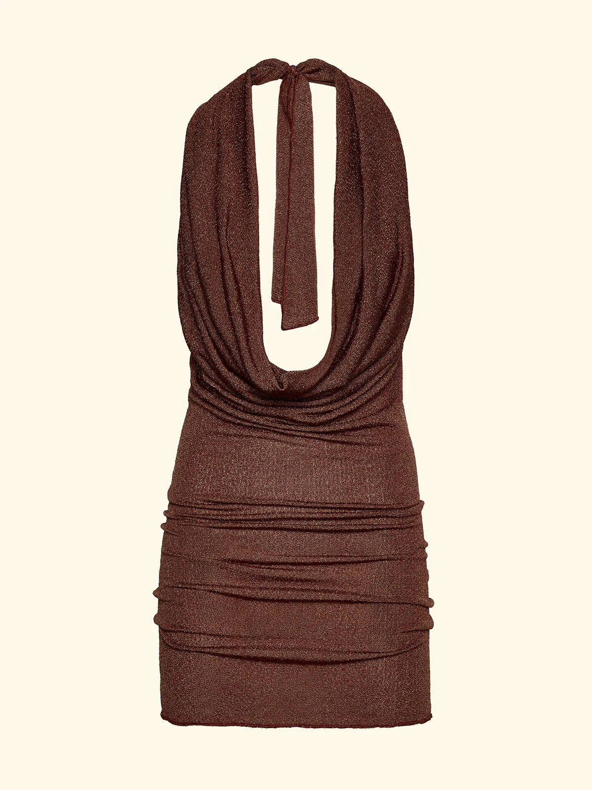 Vestito Corto Donna F**K Marrone SW1149-BN - Image 4