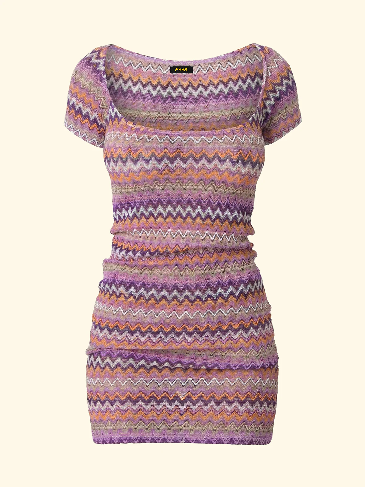 Vestito Corto Donna F**K Multicolor SW0297-MC - Image 3