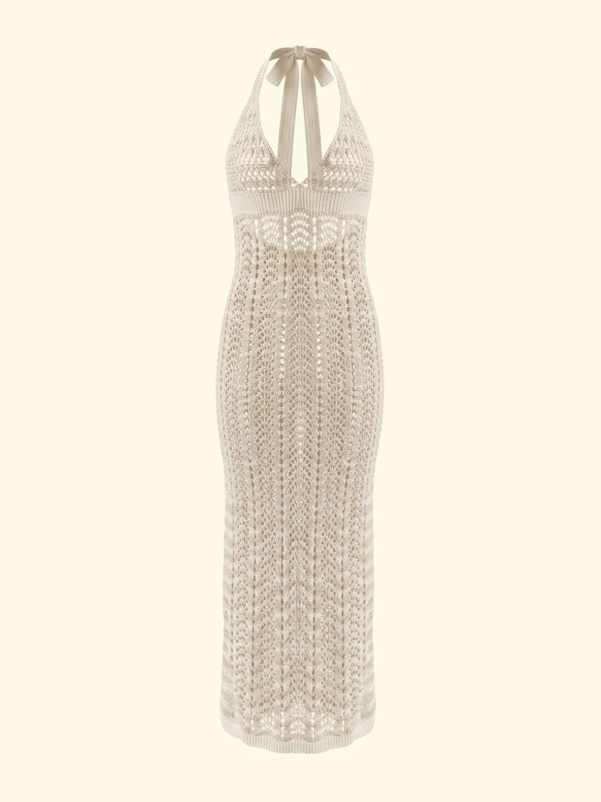 Vestito Lungo Donna F**K Beige SW0428-BG - Image 3